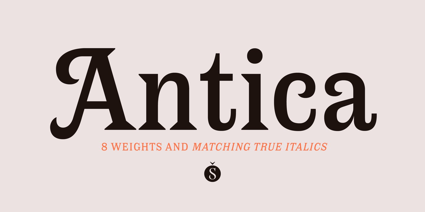 Antica Font preview